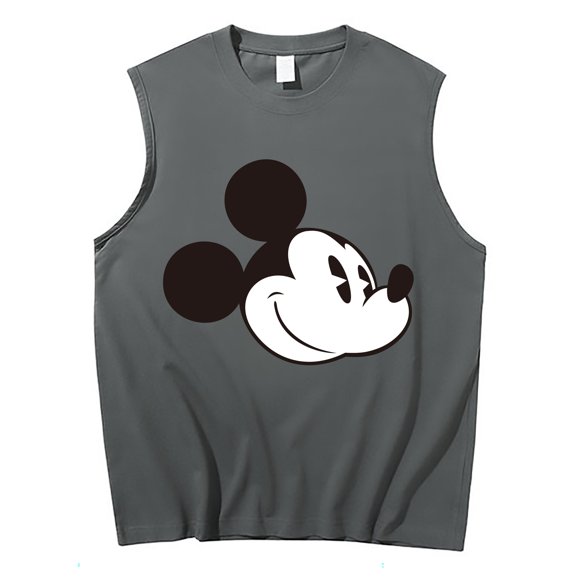 ミッキーマウス Mickey Mouse コットン100％タンクトップ（フロントプリント）